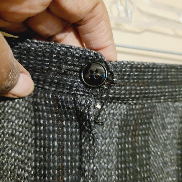 Unbranded | Vintage Striped Wool Blend Midi Length Pencil Skirt (Size 14) - Picture 9 of 11